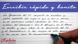 ✍ Cómo Escribir Rápido y Bonito en Cursiva [upl. by Drofxer]