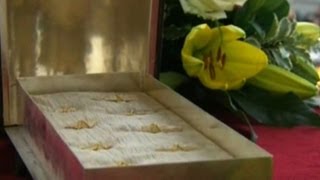 Vatican displays reputed bones of St Peter [upl. by Ednihek144]