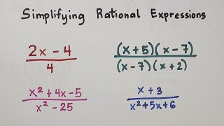 How to Master Simplifying Rational Algebraic Expressions [upl. by Stanwood]