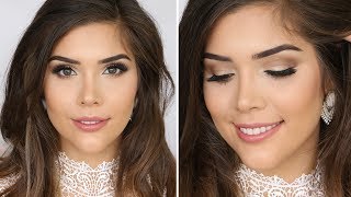 NATURAL BRIDAL MAKEUP TUTORIAL  Katerina Williams [upl. by Follansbee727]