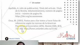 Referenciar un artículo con normas APA 7ma Edición [upl. by Lareine]