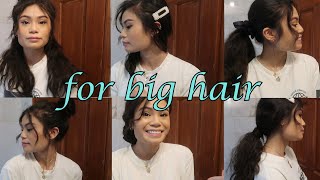 7 Easy HEATLESS Hairstyles for Thick Frizzy Wavy Hair [upl. by Dombrowski940]