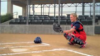 Easton Softball  Catching Tips  Throw to second [upl. by Annauj]