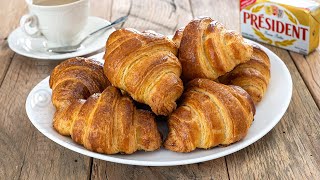 Croissante cu unt  French Croissants CC Eng Sub  JamilaCuisine [upl. by Yrrag152]