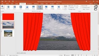 How to Add Curtains Transitions Animation Effect in PowerPoint Slide [upl. by Lauretta]