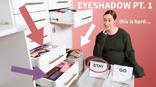 Uh oh Eyeshadow Palettes Declutter Part 1 [upl. by Sairahcaz300]