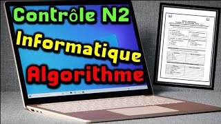 Correction de contrôle informatique 2 S2 algorithme tronc commun تصحيح امتحان المعلوميات الدورة 2 [upl. by Justus]