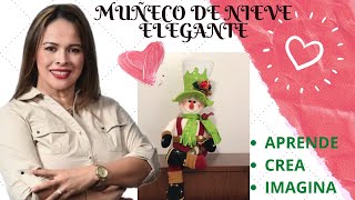 Como Hacer Un Muñeco de Nieve Elegante Paso A Paso [upl. by Maurine]