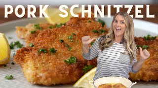 Crispy Pork Schnitzel Recipe [upl. by Zetrauq545]