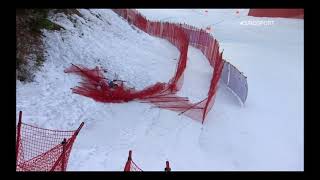 CRASH COMPILATION  GarmischPartenkirchen DH1 202021 Alpine Skiing World Cup [upl. by Drislane]