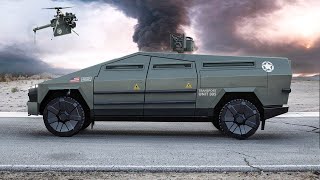 Military Tesla Cybertruck Combat Vehicle [upl. by Ettevad]