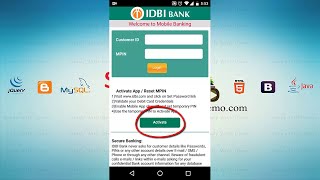 How to Generate MPIN and Activate IDBI Mobile Banking App [upl. by Doy]