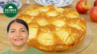 Schneller Apfelkuchen  Versunkener Apfelkuchen mit Rührteig 🍎🍏 🔝 [upl. by Gnouhc112]