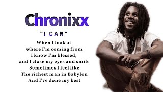 Chronixx  quotI Canquot Lyric video [upl. by Tomasine]