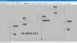 MOSFET Characteristics using LTSpice [upl. by Saito]