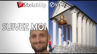 SketchUp DEBUTANT Comment utiliser loutil SUIVEZ MOI [upl. by Eelano]