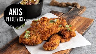 Chicken Schnitzel  Akis Petretzikis [upl. by Charron638]