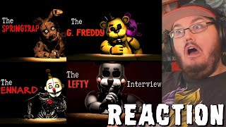 SFM An interview with Springtrap Golden Freddy Ennard amp Lefty Fan Animation REACTION [upl. by Onstad]