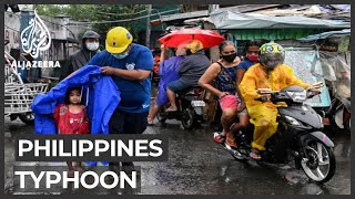 Super Typhoon Goni batters Philippines one million evacuated [upl. by Thaxter]