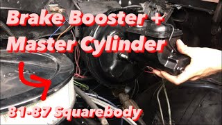 Chevy Truck Brake Booster  Master Cylinder Install [upl. by Amled]