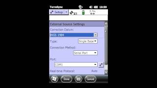 How to setup RealTime Settings in Trimbles TerraSync software [upl. by Aissatsana]