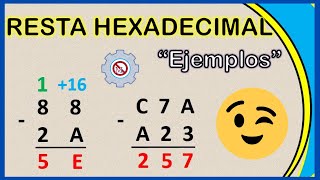 RESTA HEXADECIMAL  Ejemplos Resueltos 1 ✔ 💥 [upl. by Ettennat]