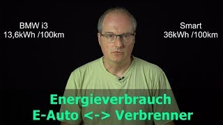 Energieverbrauch EAuto vs Verbrenner [upl. by Kacerek]