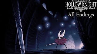 Hollow Knight  All Endings Including Godmaster DLC Endings [upl. by Meadows227]