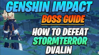 How to defeat Storm Terror Dvalin easily  Genshin Impact [upl. by Vanya]