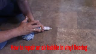 How to Repair an Air Bubble in Sheet Vinyl flooring [upl. by Lewiss299]