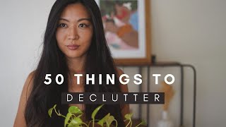 50 Things to Declutter  Easy Decluttering Ideas [upl. by Yanffit]