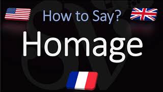 How to Pronounce Homage CORRECTLY American English British French Pronunciation [upl. by Malik530]