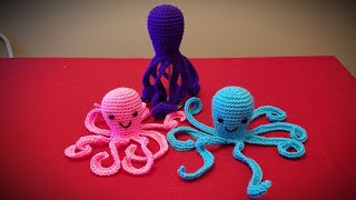 Super easy Octopus crochet along tutorial [upl. by Nnagem]