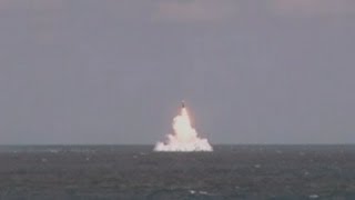 Trident missile test launch in Atlantic Ocean [upl. by Korey]