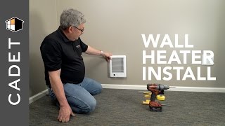 How to install wall heater with builtin thermostat  Cadet Heat [upl. by Monda]