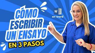 Redacta un Ensayo en 3 sencillos pasos [upl. by Ahsinot]