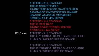 Titanic Text Messages  A Streaming Log of Distress Transmissions [upl. by Arbma452]