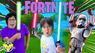 FORTNITE STAR WARS EVENT WITH RYAN  Lets Play Fortnite Battle Royale with Ryans Daddy [upl. by Tayler]