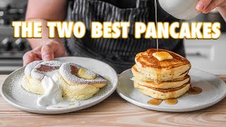 Perfect Homemade Pancakes Japanese Soufflé Vs American Style [upl. by Nnairak50]