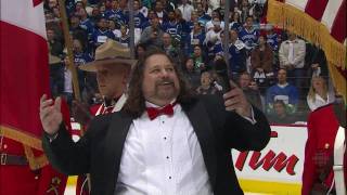 Canadian and American National Anthems  Game 1  Canucks Vs Kings  041510  HD [upl. by Notxarb]