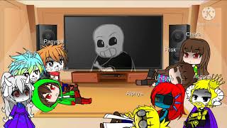 Undertale reacts to Sans vs Omega Flowey [upl. by Halac]