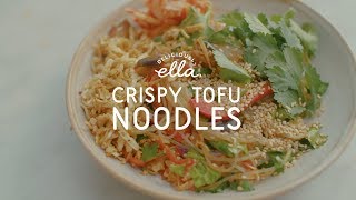 Korean Japchae Noodles with Crispy Tofu [upl. by Yasmar]