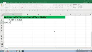 Automatically Inserting 91 Before Phone Number in Excel prefix 91 in Mobile Numbers in Excel [upl. by Euqinna]