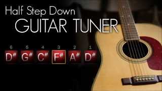 Half Step Down Guitar Tuner  Acoustic Interactive [upl. by Brazee]