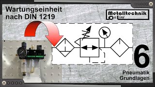 Pneumatik Grundlagen – Funktion und Darstellung der Wartungseinheit nach DIN 1219 [upl. by Wina]