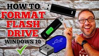 How to Format a Flash Drive Windows 10  USB Thumb Drive  FAT32 [upl. by Assirahc981]