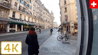 Rue des EauxVives in Geneva Switzerland  Spring 2021【4K】Canton de Genève Suisse [upl. by Triplett]