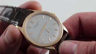 PreOwned Patek Philippe Calatrava 5196R001 Luxury Watch Review [upl. by Mota]