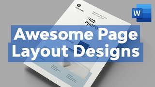 Make Awesome Page Layout Designs in Microsoft Word [upl. by Eded]