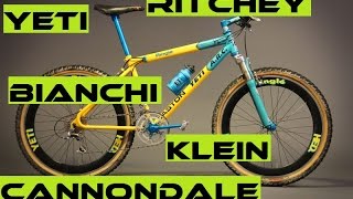 Top 5 Most Wanted Vintage Bikes Klein Cannondale Bianchi Yeti Ritchey RETRO [upl. by Atilamrac]